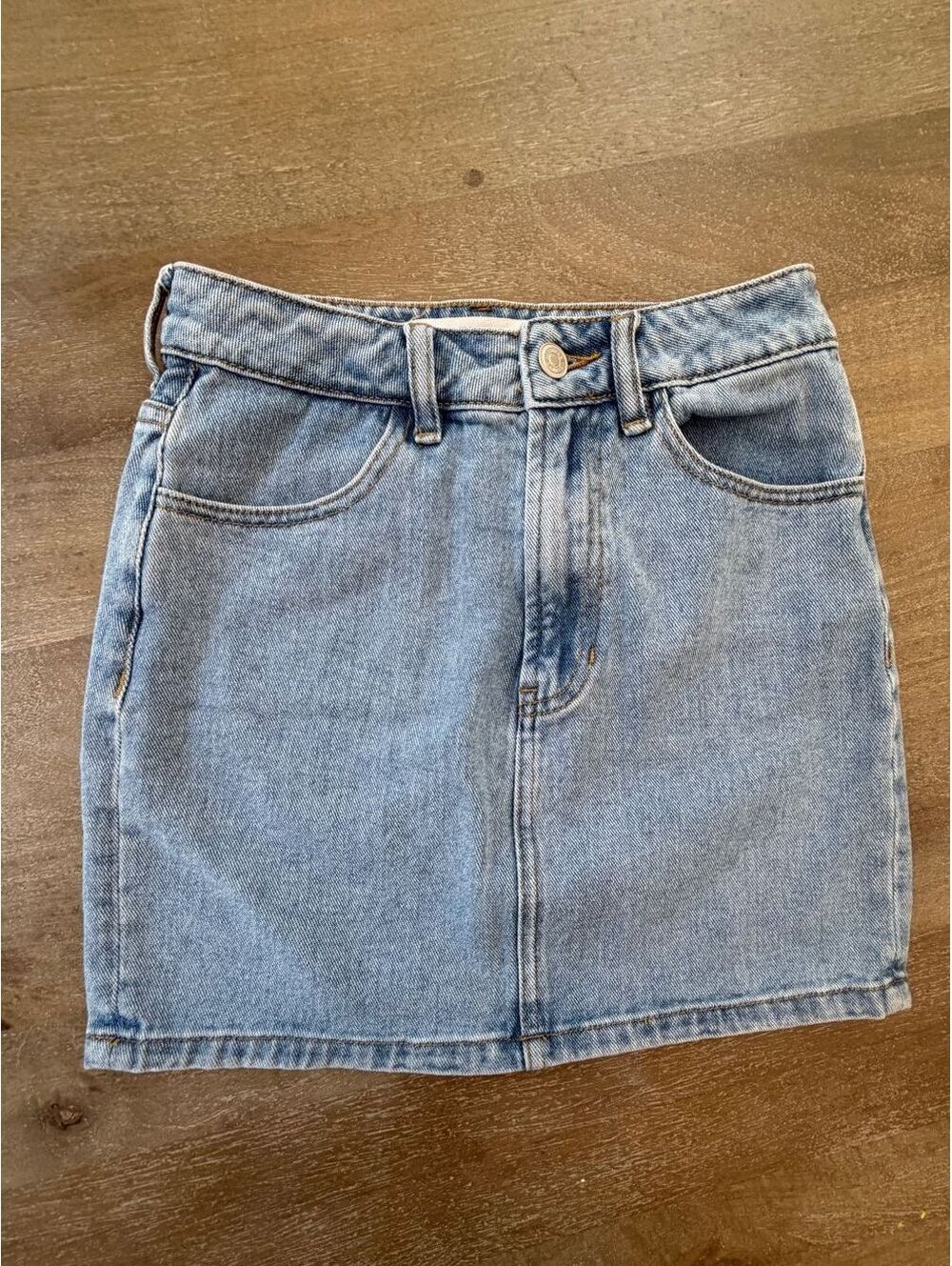 Brandy Melville Elevated Basic Denim Skirt Size 23 100% Cotton